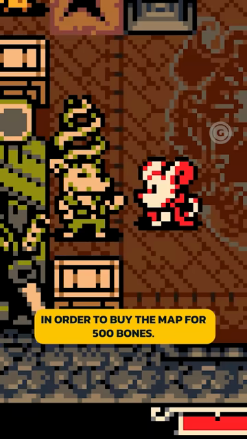 Buying the map from Drill Heart for 500 bones