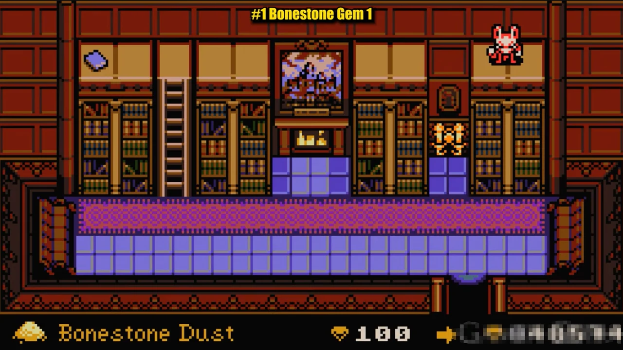 Mina the Hollower Library Chest Bonestone Gem 1 reward in Radiant Manor Foyer