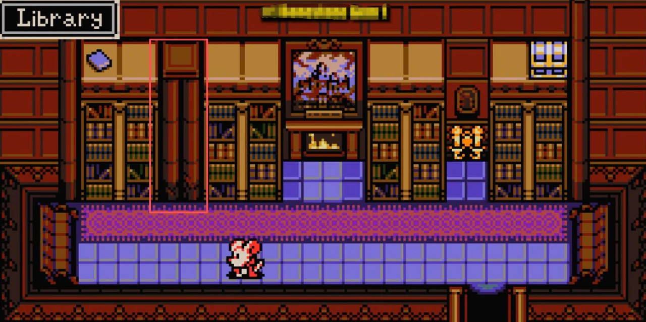 Mina the Hollower Library Chest hidden pillar before ladder appears in Radiant Manor Library